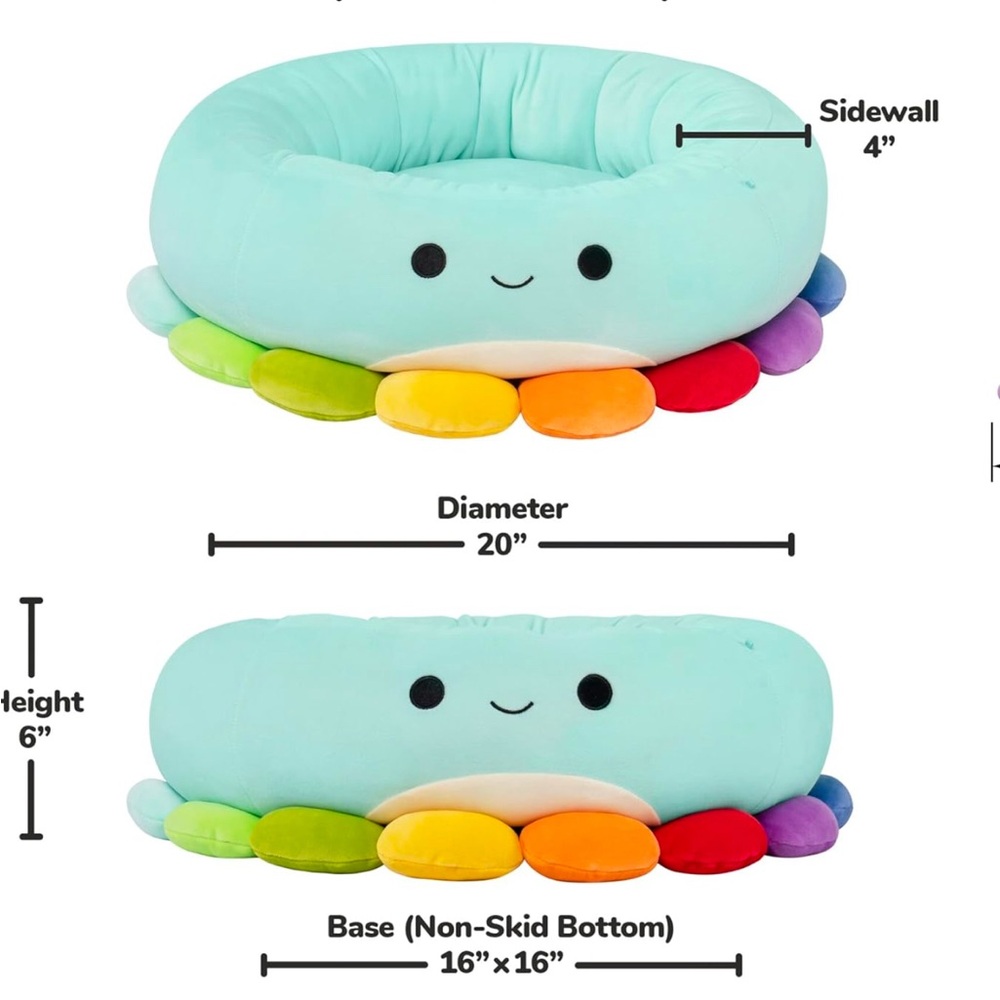 Squishmallows rainbow pet bed - SOLD OUT SIZE - Picture 2 of 3